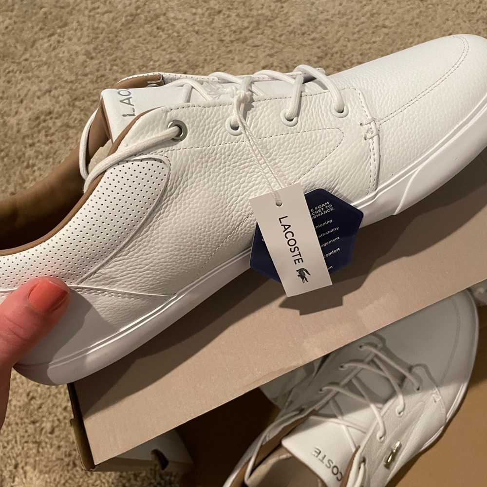 Men’s Lacoste Bayliss White Shoes - Picture 4 of 6